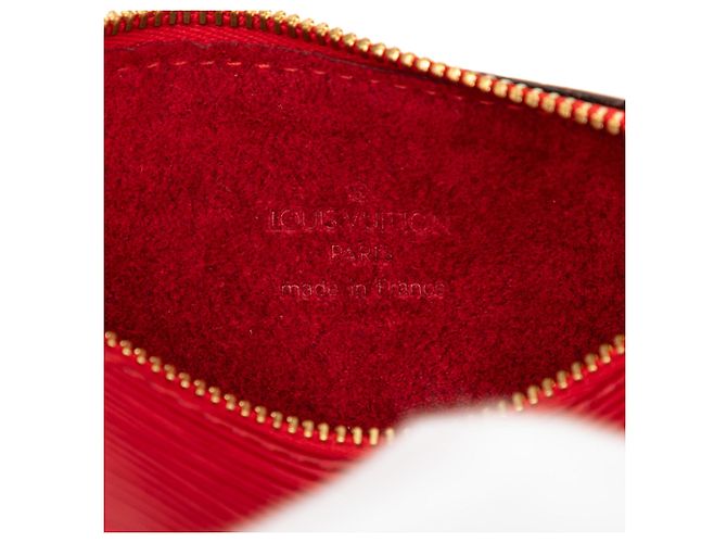 Borsa Louis Vuitton Epi Pochette Papillon rossa Rosso - vista 5