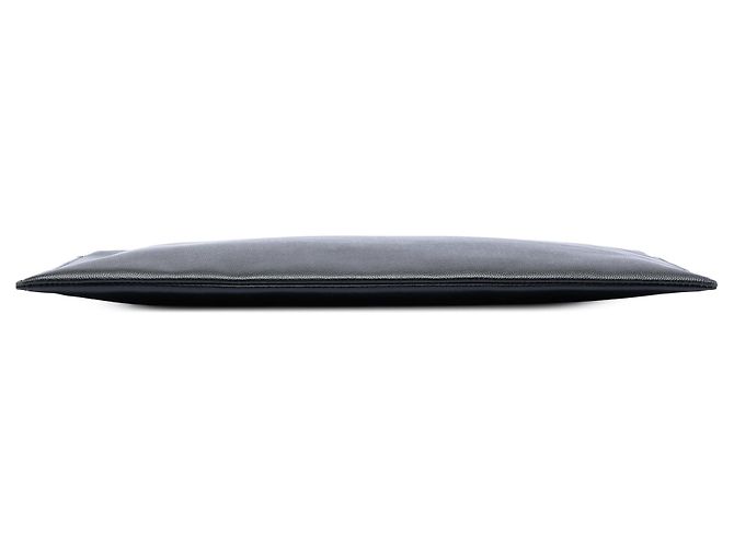 Clutch porta documenti Saint Laurent Grain De Poudre con zip, Nero - vista 3