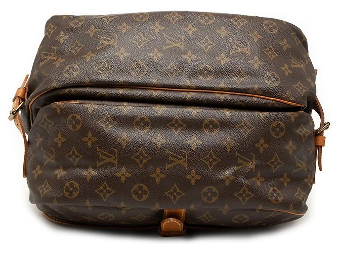 Borsa a tracolla Louis Vuitton Monogram Saumur 35 Marrone - vista 3