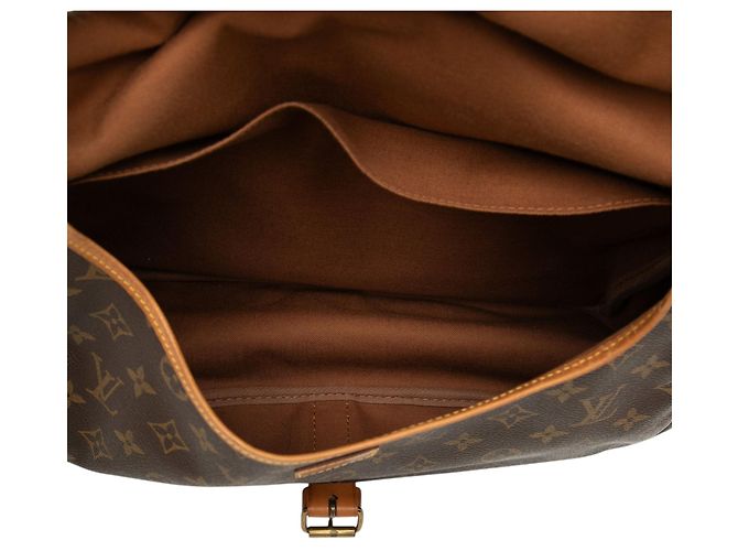 Borsa a tracolla Louis Vuitton Monogram Saumur 35 Marrone - vista 4