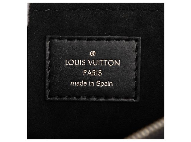 Pochette Louis Vuitton Neverfull in pelle Epi Denim blu - vista 5