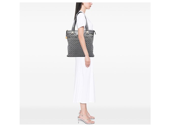 Tote in tela Anagram grigio LOEWE - vista 6