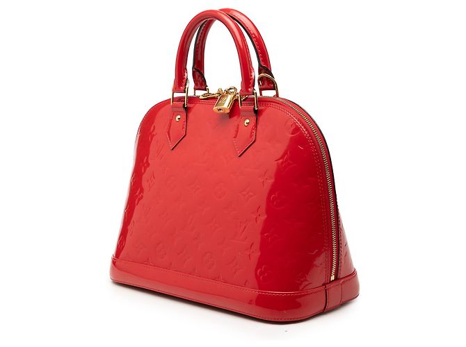 Borsa Louis Vuitton Monogram Vernis Alma PM rossa Rosso - vista 2