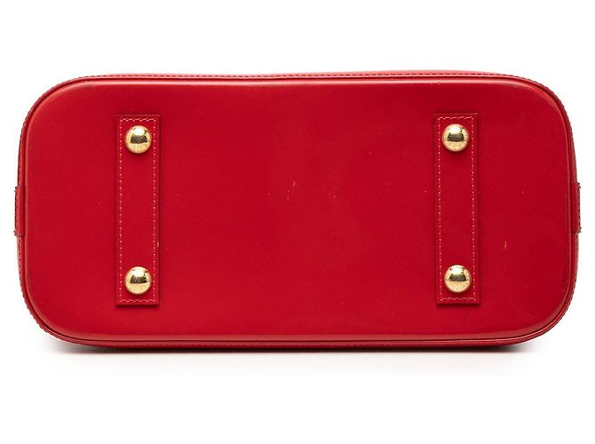 Borsa Louis Vuitton Monogram Vernis Alma PM rossa Rosso - vista 3