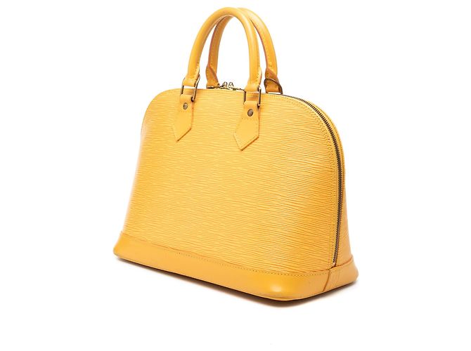 Borsa Louis Vuitton Epi Alma PM Gialla Giallo - vista 2