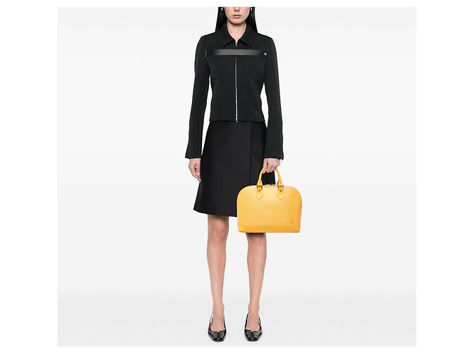 Borsa Louis Vuitton Epi Alma PM Gialla Giallo - vista 7