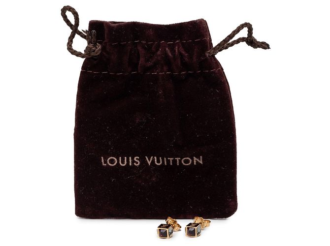 Orecchini a lobo Louis Vuitton placcati in oro con strass Gamble D'oro - vista 10