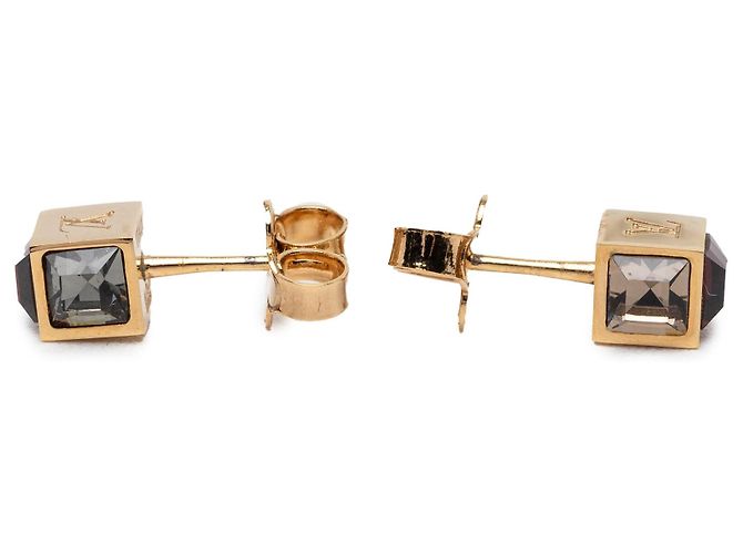 Orecchini a lobo Louis Vuitton placcati in oro con strass Gamble D'oro - vista 4