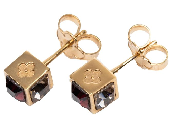 Orecchini a lobo Louis Vuitton placcati in oro con strass Gamble D'oro - vista 6