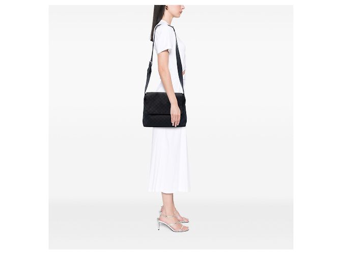 Borsa a tracolla Gucci GG Canvas nera Nero - vista 6