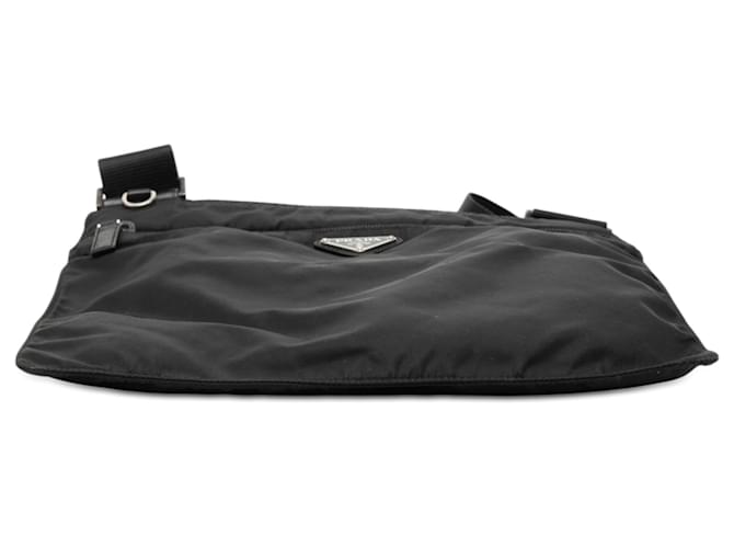 Borsa a tracolla Prada Tessuto nera con zip Nero - vista 3