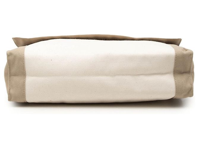 Clutch Hermès Bicolor Canvas Tapis de Selle Marrone - vista 3