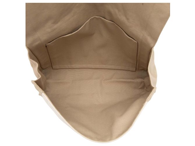 Clutch Hermès Bicolor Canvas Tapis de Selle Marrone - vista 4