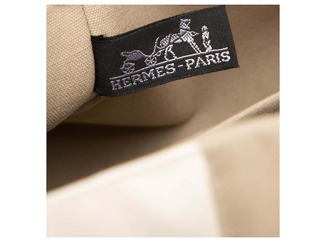 Clutch Hermès Bicolor Canvas Tapis de Selle Marrone - vista 5