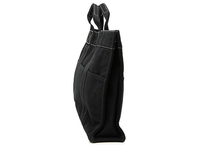 Borsa Tote Hermès Fourre Tout MM in tela nera Nero - vista 2