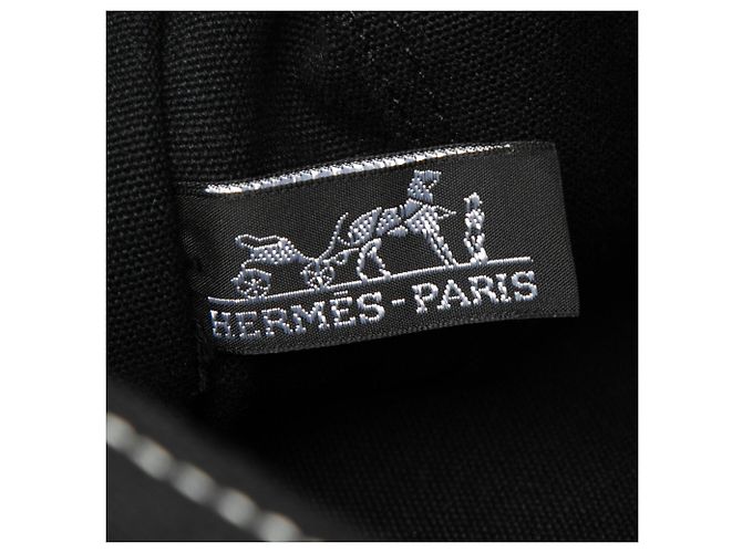 Borsa Tote Hermès Fourre Tout MM in tela nera Nero - vista 5