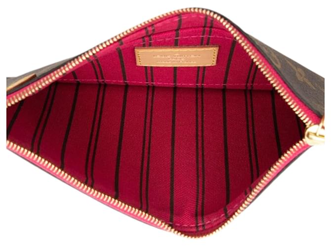 Pouch Louis Vuitton Monogram Neverfull PM Marrone - vista 4