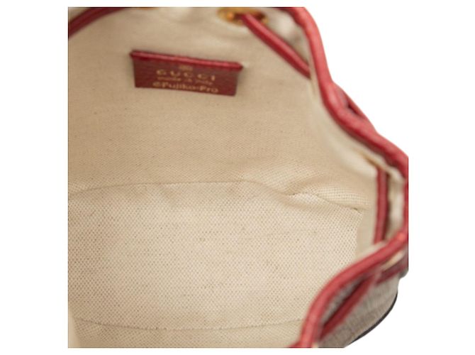 Borsa a secchiello Gucci Micro GG Supreme Doraemon Beige - vista 4