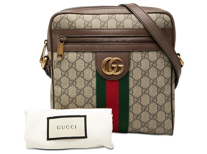 Borsa a tracolla Gucci Small GG Supreme Web Ophidia Beige - vista 8