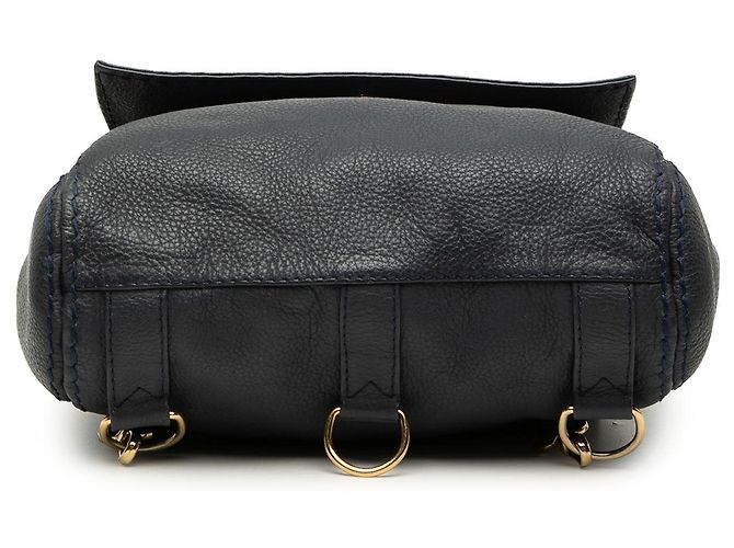 Blue Saint Laurent Embossed Leather Backpack - view 3