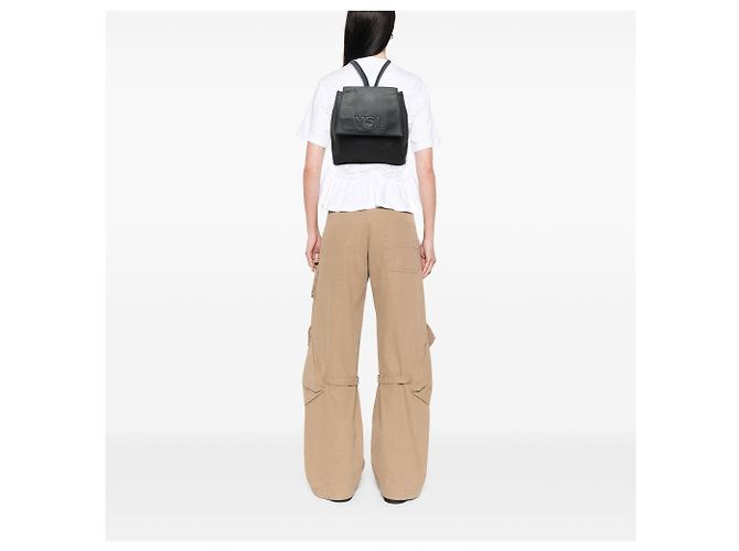 Blue Saint Laurent Embossed Leather Backpack - view 7