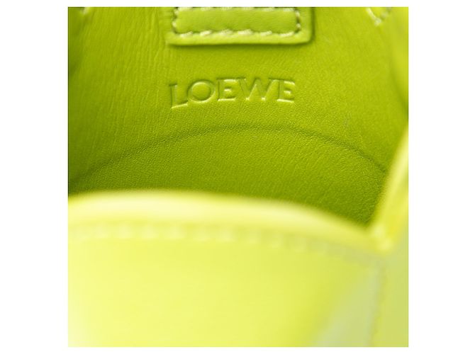 Borsa a tracolla LOEWE Elephant Pocket in pelle verde - vista 5