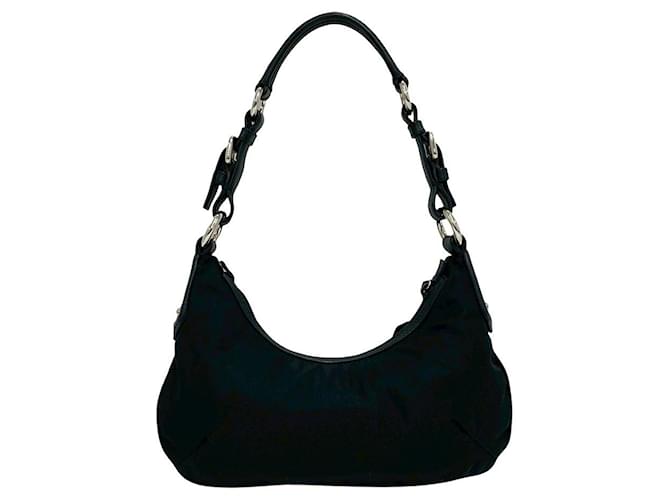 Borsa a tracolla da sera Prada Beaded Tessuto nera Nero - vista 2