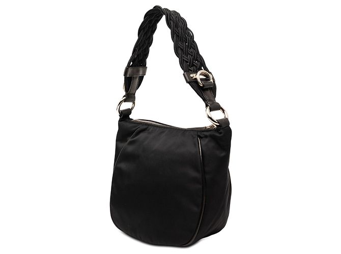 Prada Tessuto geflochtene Handtasche Schwarz - Ansicht 2