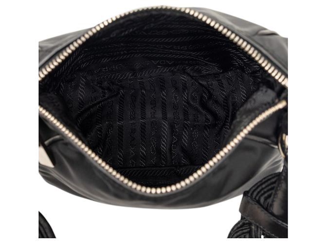 Prada Tessuto geflochtene Handtasche Schwarz - Ansicht 4