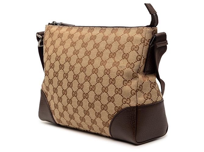 Borsa a tracolla Gucci GG Canvas beige - vista 2