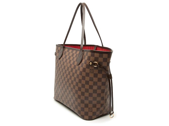Borsa Tote Louis Vuitton Damier Ebene Neverfull MM Marrone - vista 2
