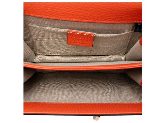 Borsa a tracolla Gucci Small Dollar Calfskin Interlocking G Arancione - vista 4