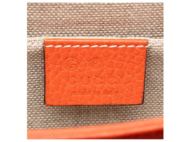 Borsa a tracolla Gucci Small Dollar Calfskin Interlocking G Arancione - vista 5