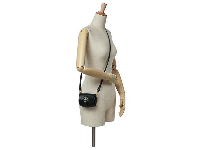Borsa a tracolla Bobby Micro in pelle di vitello nera Dior Nero - vista 6