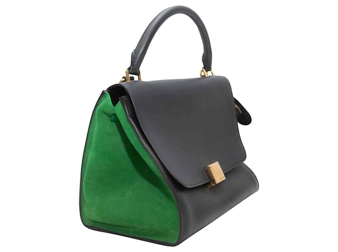 Céline Borsa Trapeze Celine nera Blu - vista 2