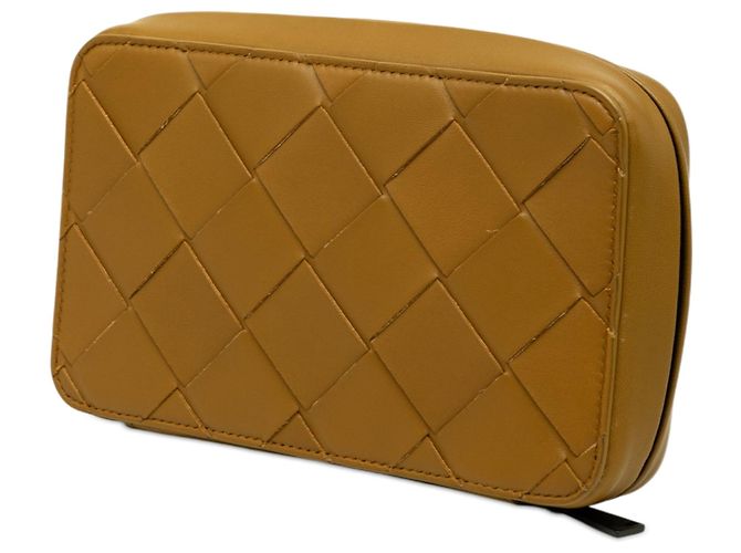 Pouch con zip Bottega Veneta Maxi Intrecciato in Nappa marrone - vista 2