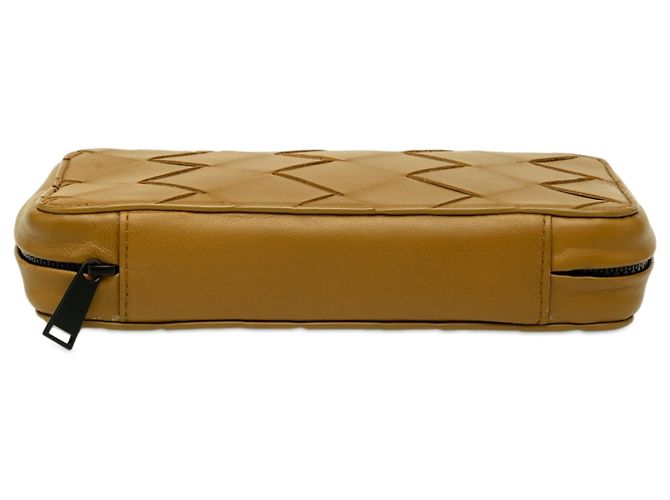 Pouch con zip Bottega Veneta Maxi Intrecciato in Nappa marrone - vista 3