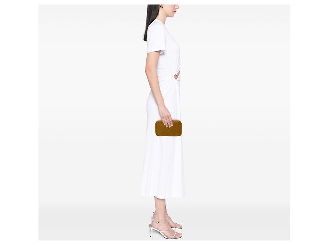 Pouch con zip Bottega Veneta Maxi Intrecciato in Nappa marrone - vista 7