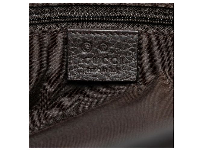 Brown Gucci Calfskin Bamboo Libeccio Tote - view 5