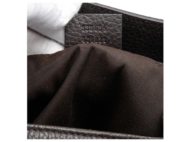 Brown Gucci Calfskin Bamboo Libeccio Tote - view 6