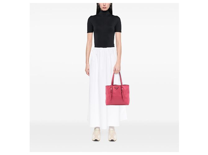 Borsa Shopping Tote Prada Saffiano Soft Rosa - vista 6