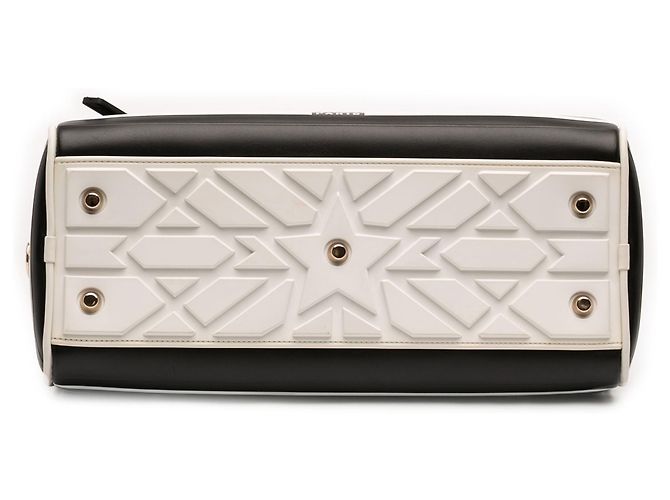 Borsa Bowling Dior Vibe Medium in pelle Cannage nera con cerniera Nero - vista 3