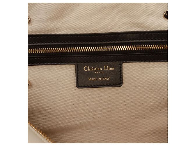 Borsa Bowling Dior Vibe Medium in pelle Cannage nera con cerniera Nero - vista 5