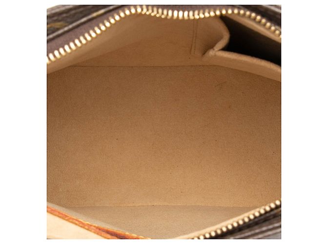 Borsa a tracolla Louis Vuitton Monogram Looping MM Marrone - vista 4