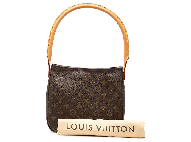 Borsa a tracolla Louis Vuitton Monogram Looping MM Marrone - vista 8