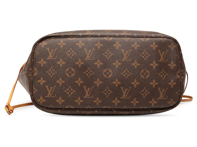 Borsa Tote Louis Vuitton Monogram Neverfull MM Marrone - vista 3