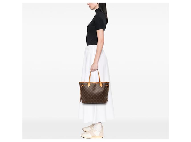 Borsa Tote Louis Vuitton Monogram Neverfull MM Marrone - vista 7