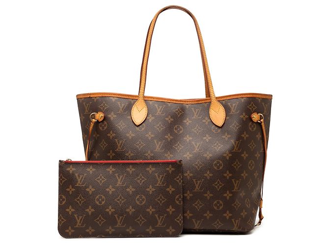 Borsa Tote Louis Vuitton Monogram Neverfull MM Marrone - vista 8