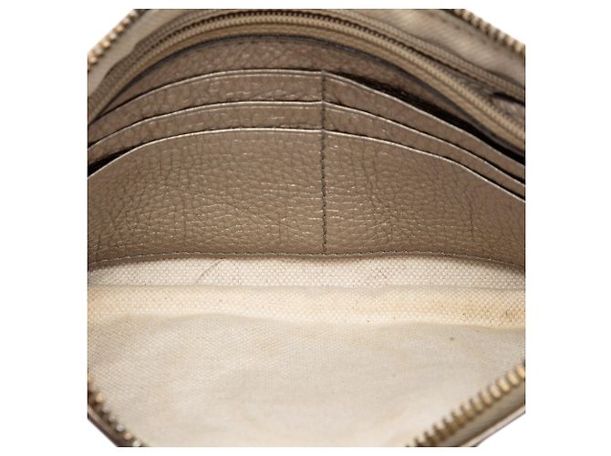Pochette da polso Soho Gucci in vitello metallizzato marrone - vista 4