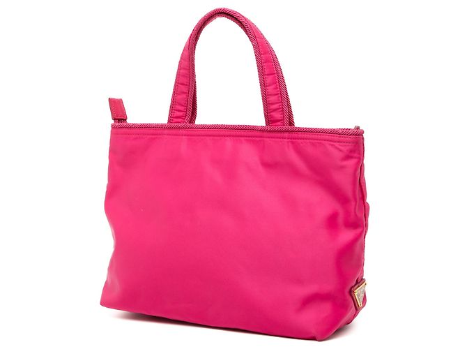 Prada Tessuto Canapa Logo Bow Satchel Rosa Pink - Ansicht 2